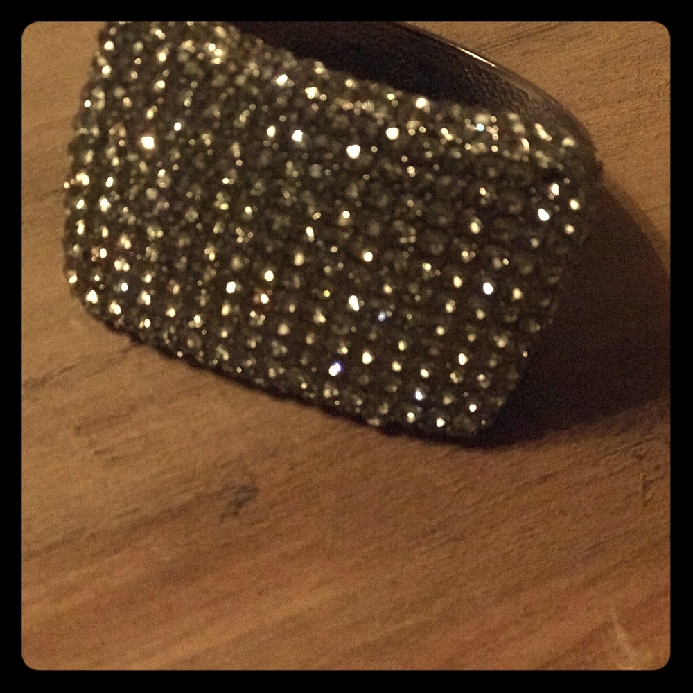 Dark grey rhinestone bracelet